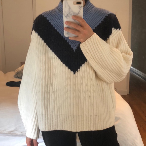 Tory Sport Chevron Wool Sweater 